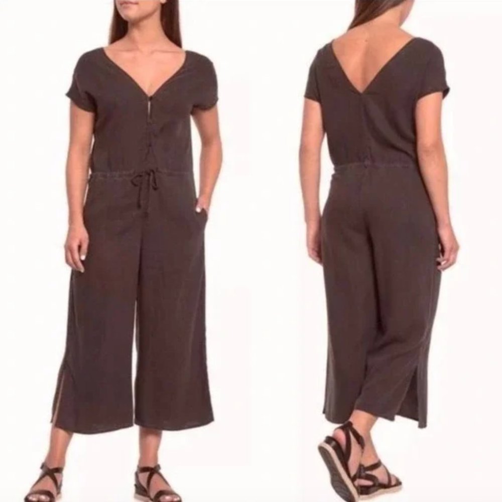 Anthropologie Cloth & Stone Tencel Sleeveless Capri Jumpsuit